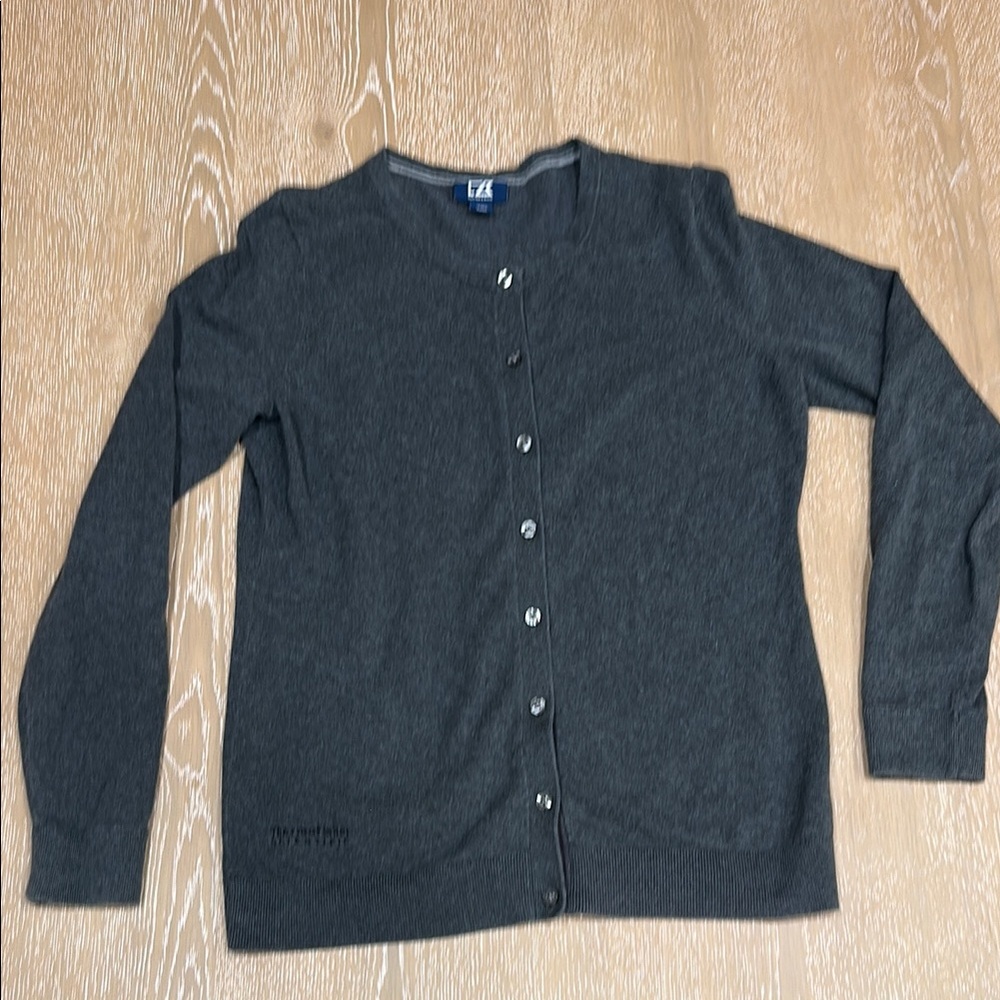 Cutter & Buck Gray Cardigan Sweater